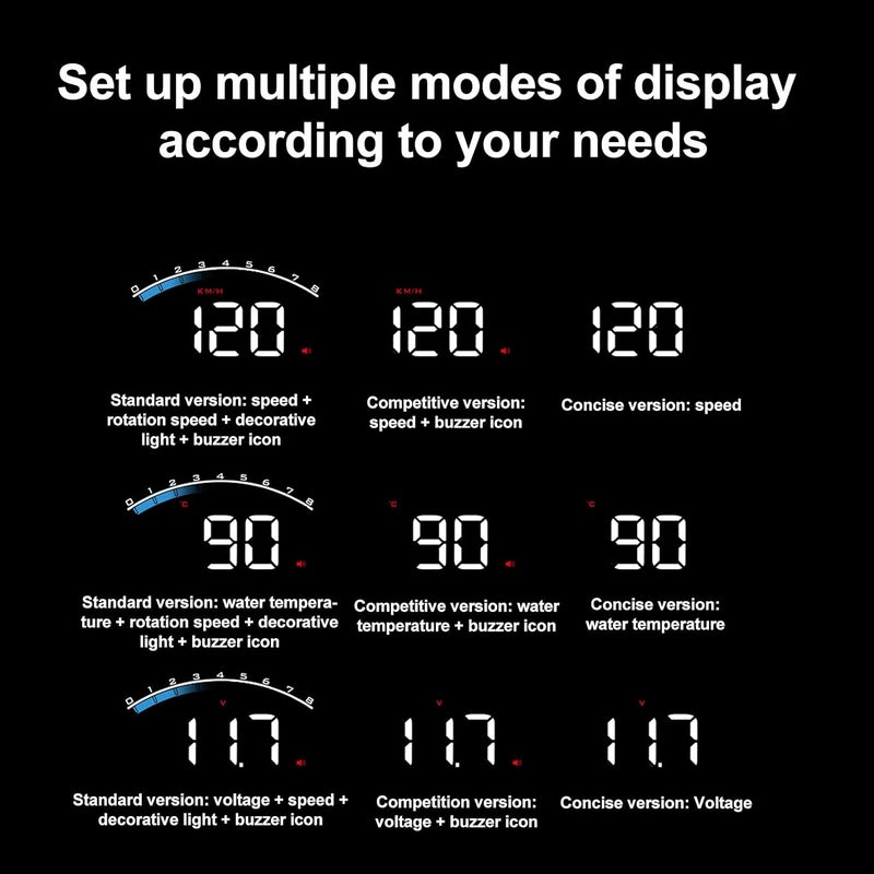 EIMSOAH Car HUD Head Up Projector, Universal Car High Definition,Car Universal, Speed, Engine RPM,OBD HUD Windshield Projector Overspeed Security Alarm,OverSpeed Warning for All OBDII - Image 4